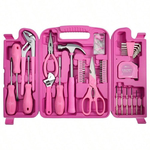 136-Piece Pink Household Tool Kit
