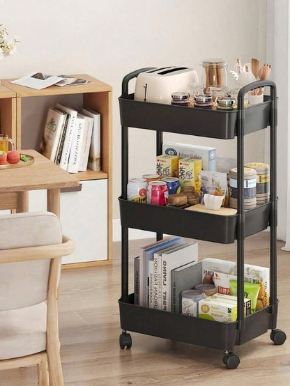Rolling Storage Cart — Black or White