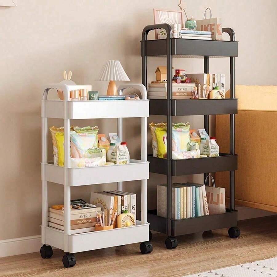 Rolling Storage Cart — Black or White