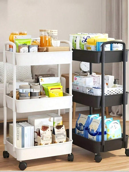 Rolling Storage Cart — Black or White