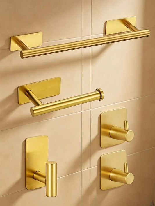 Five-Piece Bathroom Rail & Hook Set