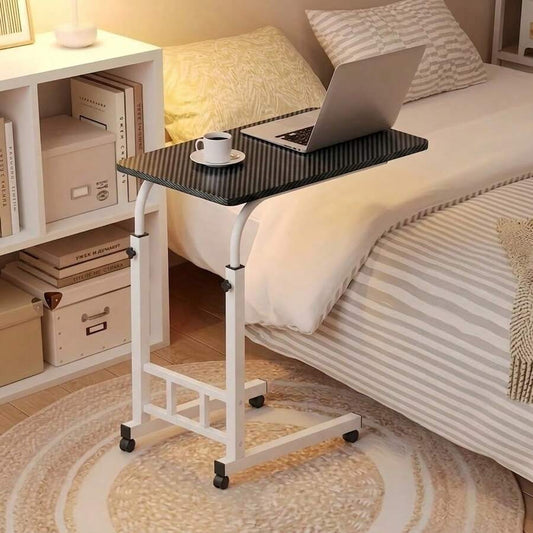 Adjustable Rolling C-Shaped Side Table